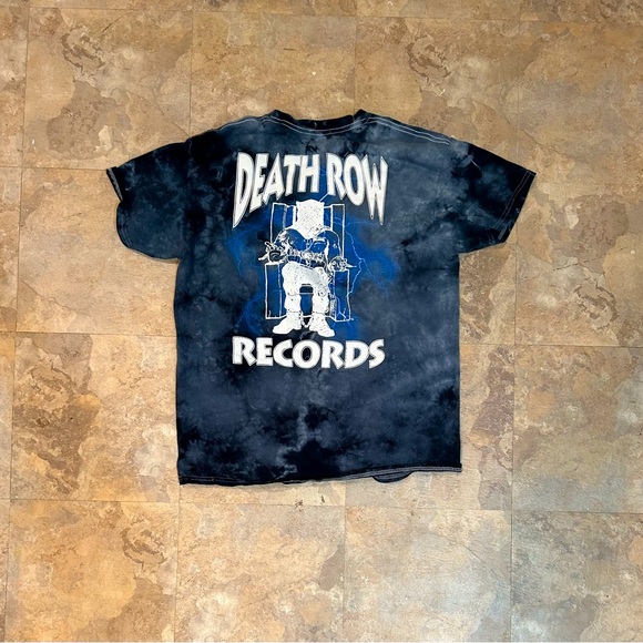 Navy Death Row Records T Shirt - Picture 1 of 3